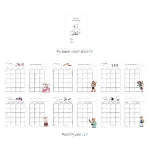 Monolike Happy and Lucky Diary 6 Month Planner, Love letter - Academic Planner, Weekly & Monthly Planner, Scheduler