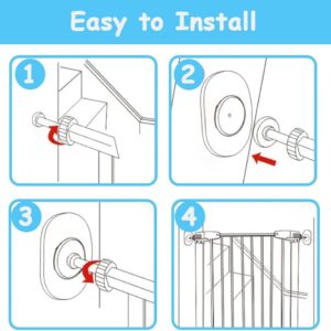 4 Pack Baby Gate Wall Protector, Protect Walls & Doorways for Pet & Dog Gates, Pressure Mounted on Stair Gate, No Screw Need