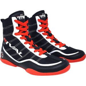 rival boxing rsx-future youth lo-top shoes - breathable mesh sides, steel shaft midsole boot insert, and molded eva insole