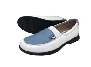 sandbaggers maddie women's golf shoe (sky blue & white size 6.5)