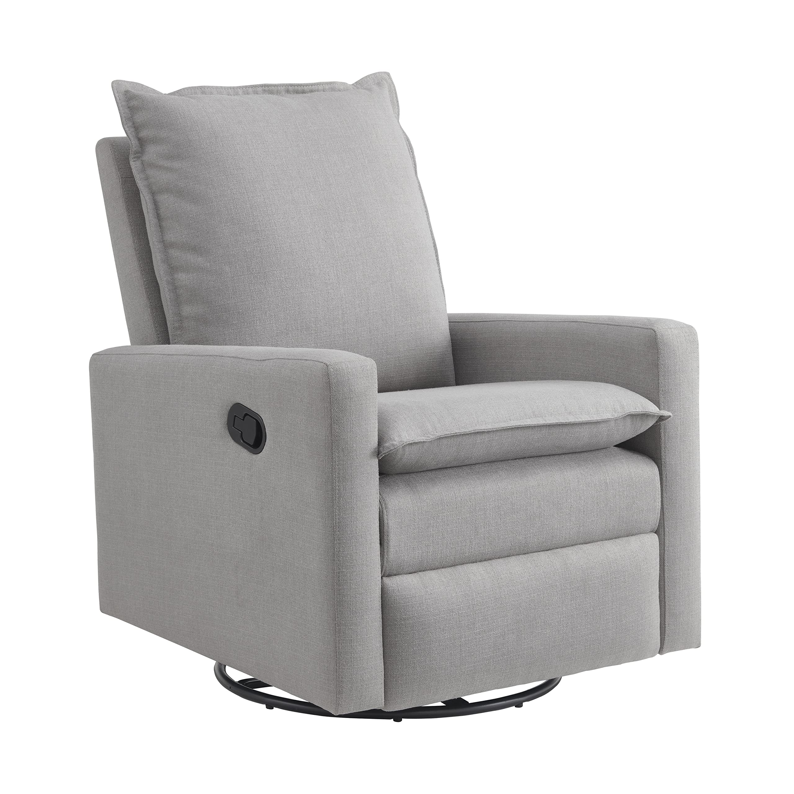 Oxford Baby Uptown Upholstered Swivel Glider and Recliner Nursery Chair, Gray