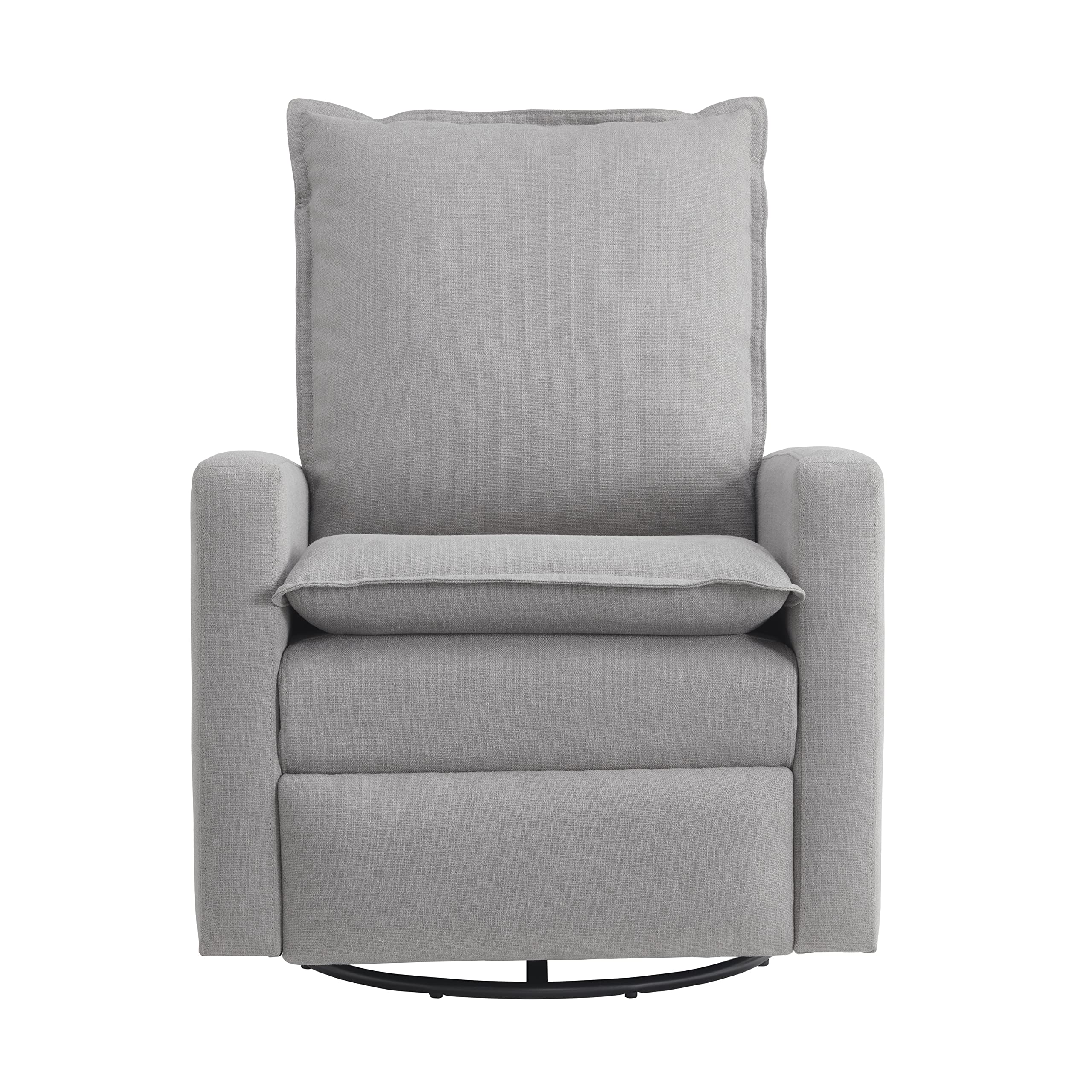 Oxford Baby Uptown Upholstered Swivel Glider and Recliner Nursery Chair, Gray