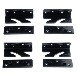 t tulead bed rail brackets cold-rolled steel bed rail fittings bed frame connectors 3.3-inch bed rail hooks,with screws