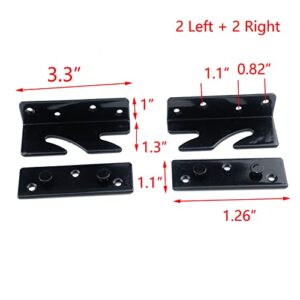 T Tulead Bed Rail Brackets Cold-Rolled Steel Bed Rail Fittings Bed Frame Connectors 3.3-Inch Bed Rail Hooks,with Screws