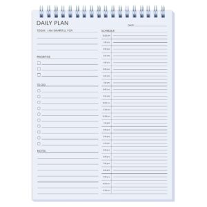 24 Hour Daily Planner - Daily To Do List for Work & Personal Life, Productivity Planner, Everyday Planner, Daily Schedule, 6.5 x 9.8