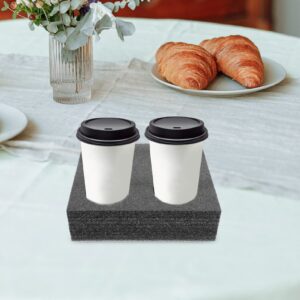 Cabilock 2Pcs 4 Hole Cup Holder Portable Drink Carrier Coffee Carrier Cup Trays Disposable Coffee Tray Milk Brackets for Shelves Foam Coffee Carrier Pearl Cotton Universal Foam Cup Travel