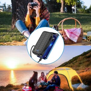 Portable Charger with Built in Cable Power Bank 30000mAh Fast Charging PD 20W Battery Pack 5 Output und 4 Input Backup Charger Travel for iPhone Android Samsung etc-Black