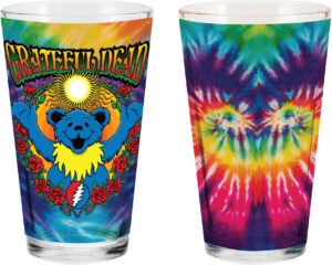 bioworld grateful dead dancing bear 16 oz glass