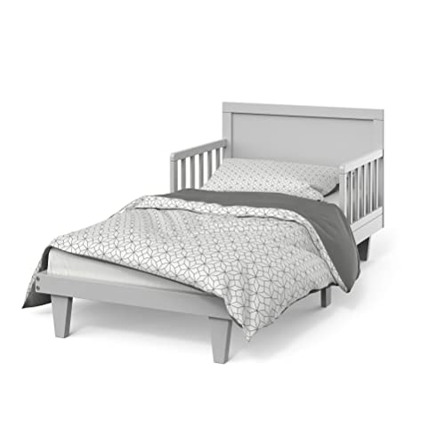 Child Craft Tremont Toddler Bed for Kids with Guard Rails, Low to Ground Design, Made of Pinewood, Featuring Clean Lines to Match Any Décor (Gentle Gray)