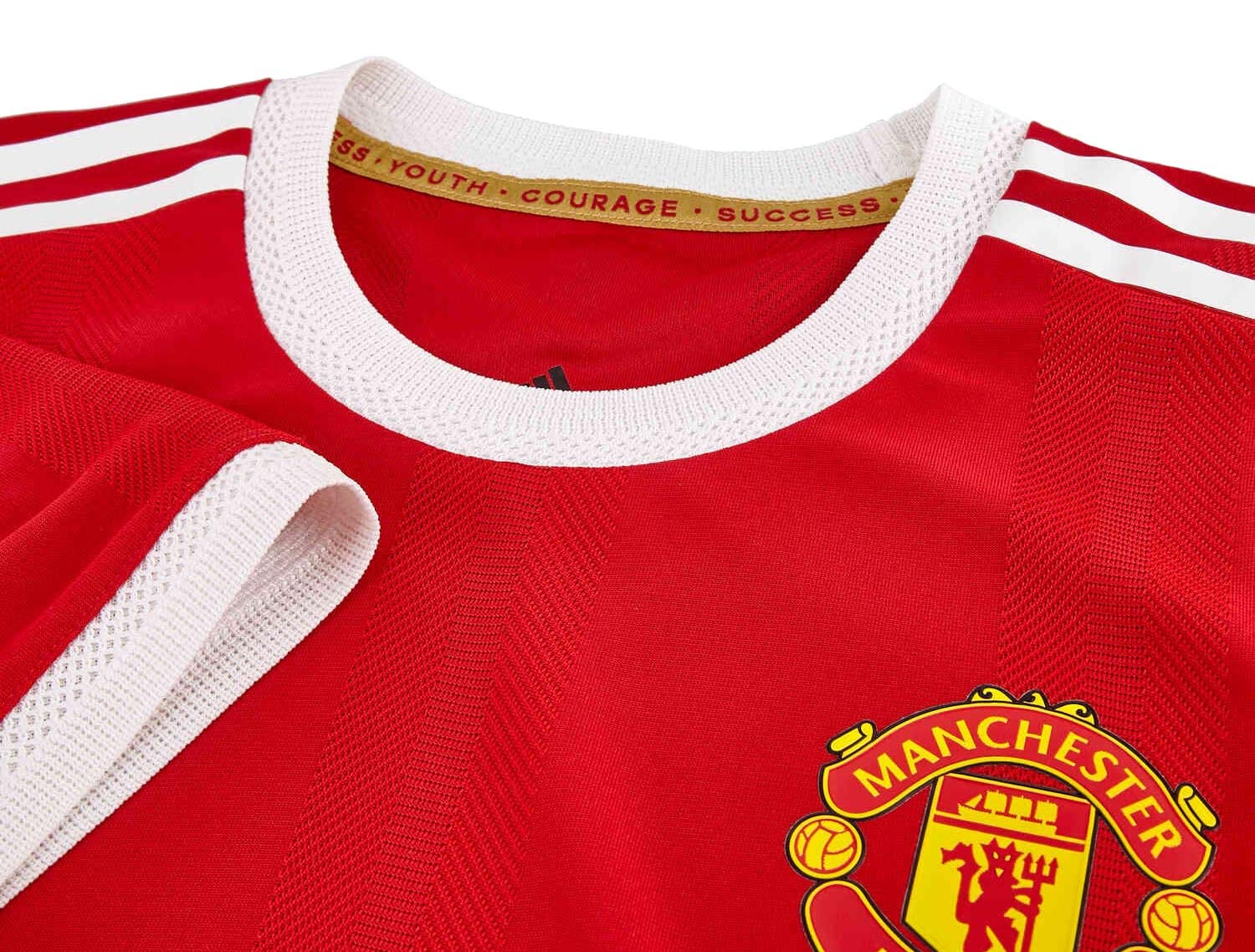 adidas Men's Manchester United Home Authentic Soccer Jersey 2021/22 (Medium) Red