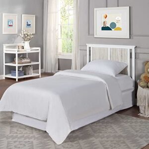 Suite Bebe Connelly 3-in-1 Mini Crib in White/Rockport Gray - Comes with Mattress Pad