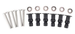 vallvater 6 pack toilet seat hinges screws top mount nuts screws toilet seat fixings expanding rubber toilet seat bolts kit compatible black