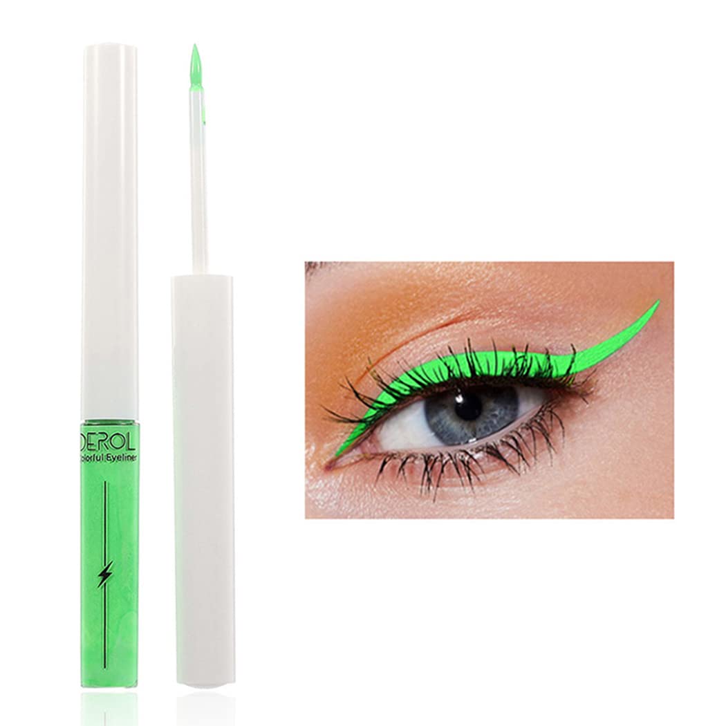 Eyret Green Liquid Eyeliner Colorful Eyeliners Waterproof Eyeliner Neon Makeup Cosmetic for Women and Girls