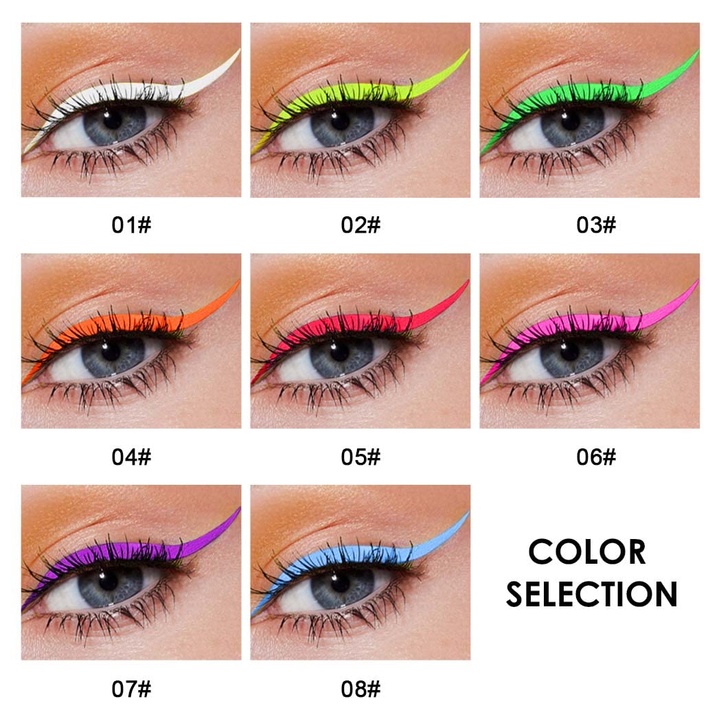 Eyret Green Liquid Eyeliner Colorful Eyeliners Waterproof Eyeliner Neon Makeup Cosmetic for Women and Girls