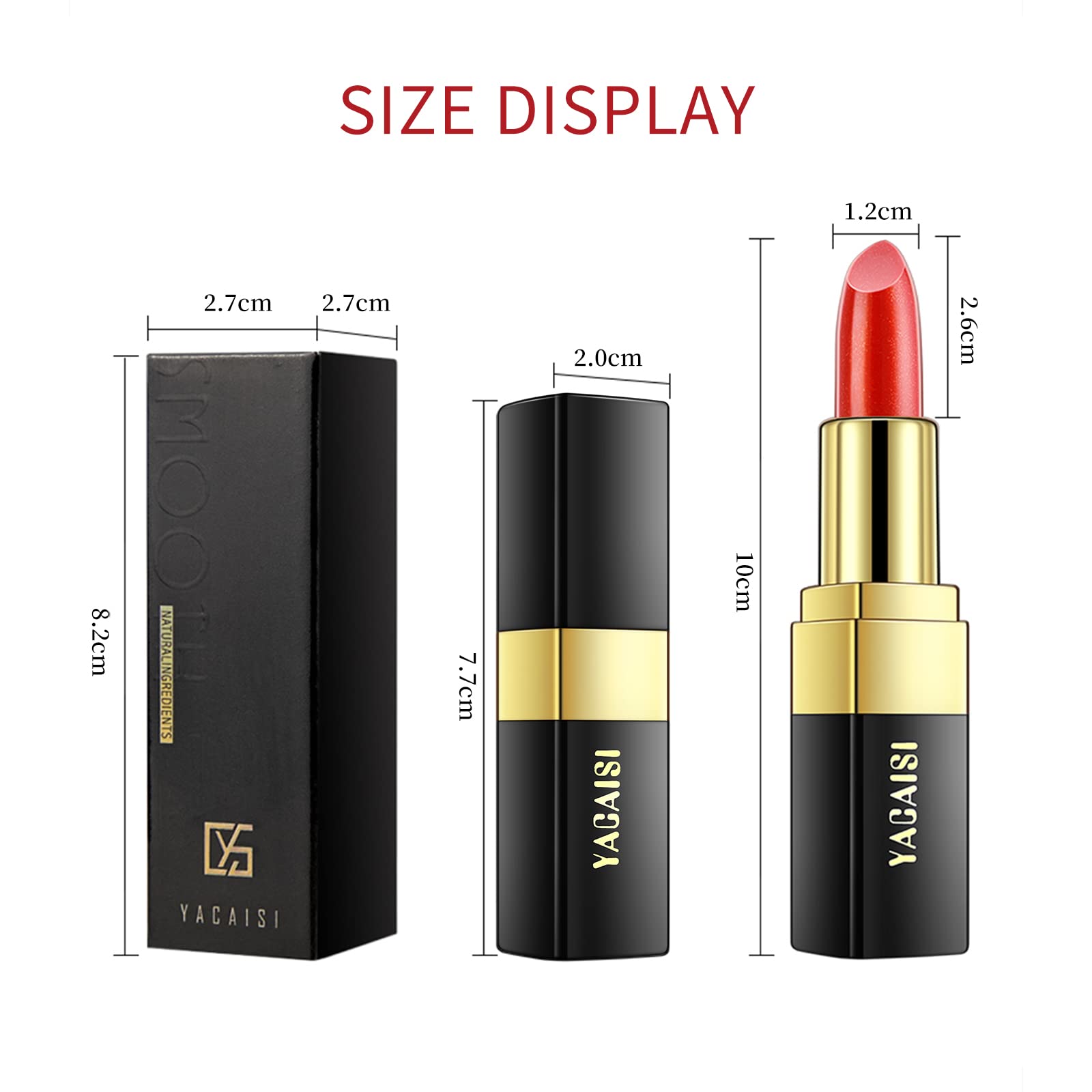 Lip Balm Lipstick, YACAISI Lip Stain Long Lasting Waterproof, Long Lasting Nutritious Lip Balm Lips Moisturizer Lipstick For Women (Black Rose)