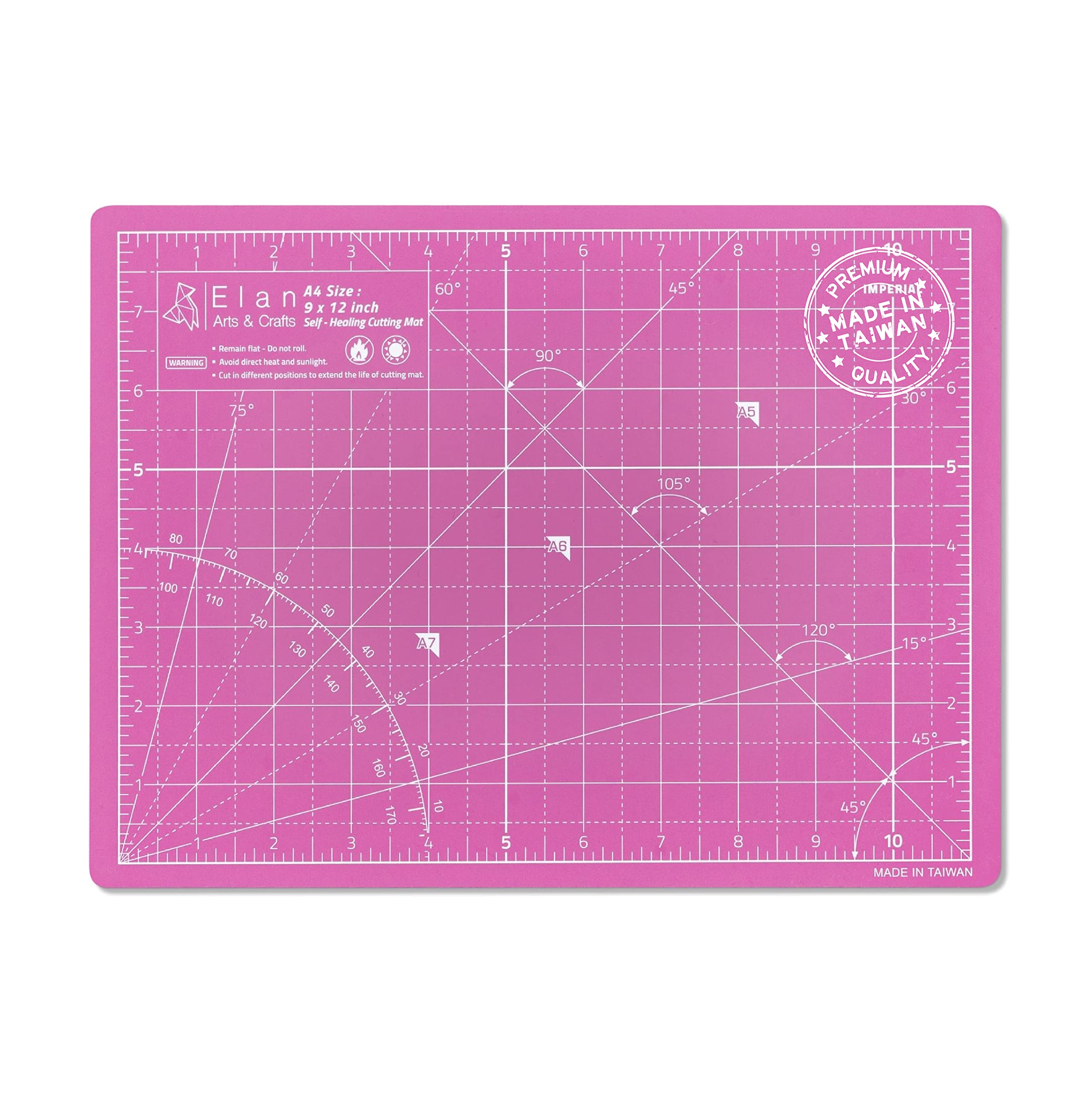 Elan Cutting Mat A1 Pink & Purple, Self Healing Cutting Mat 24 x 36 INCH, 5-Ply Craft Mat Pink, Hobby Cutting Mat 24x36 INCH, Large Cutting Mat, Quilting Cutting Board, Sewing Cutting Board 24 x 36 "