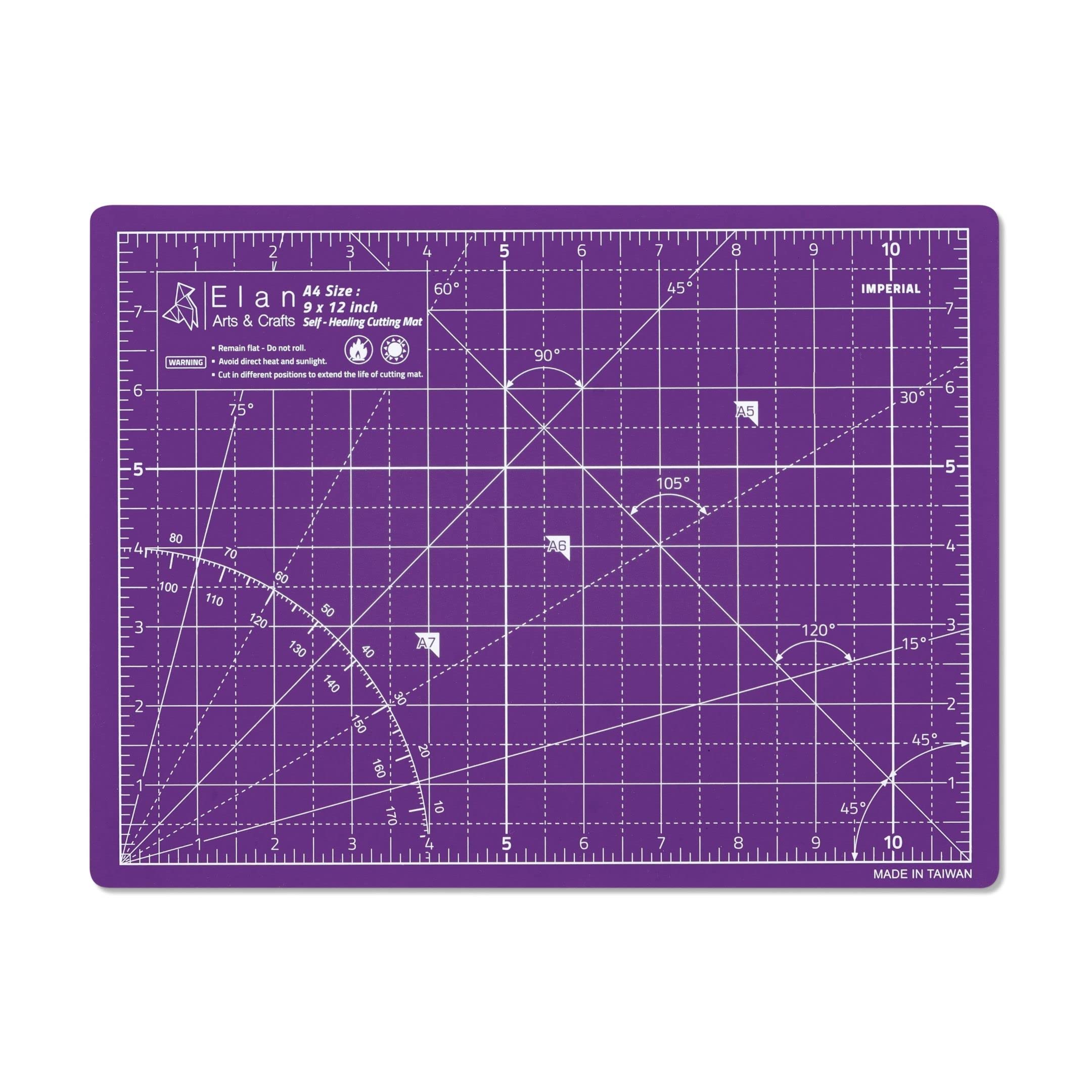 Elan Cutting Mat A1 Pink & Purple, Self Healing Cutting Mat 24 x 36 INCH, 5-Ply Craft Mat Pink, Hobby Cutting Mat 24x36 INCH, Large Cutting Mat, Quilting Cutting Board, Sewing Cutting Board 24 x 36 "