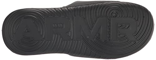 Under Armour Boys' Big Kid Ansa Fixed Strap, (007) Black/Black/Yellow Ray, 4