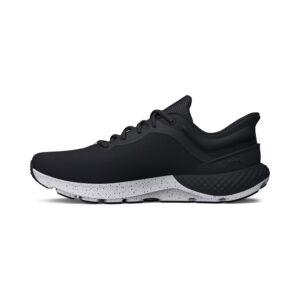 under armour women's charged escape 4 running shoe, (002) black/black/white, 8