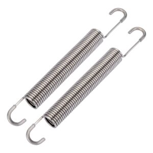 GNPADR GUPO 6-1/2 inch (2Pcs) Stainless Steel Replacement Recliner Sofa Chair Mechanism Tension Spring - Long Neck Hook Style