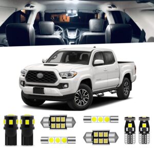 ENDPAGE 11-Pieces Tacoma LED Interior Light Kit for Toyota Tacoma 2016 2017 2018 2019 2020 2021 2022 White 6000K Interior LED Lighting Package + License Plate Lights, Reverse Lights, Install Tool