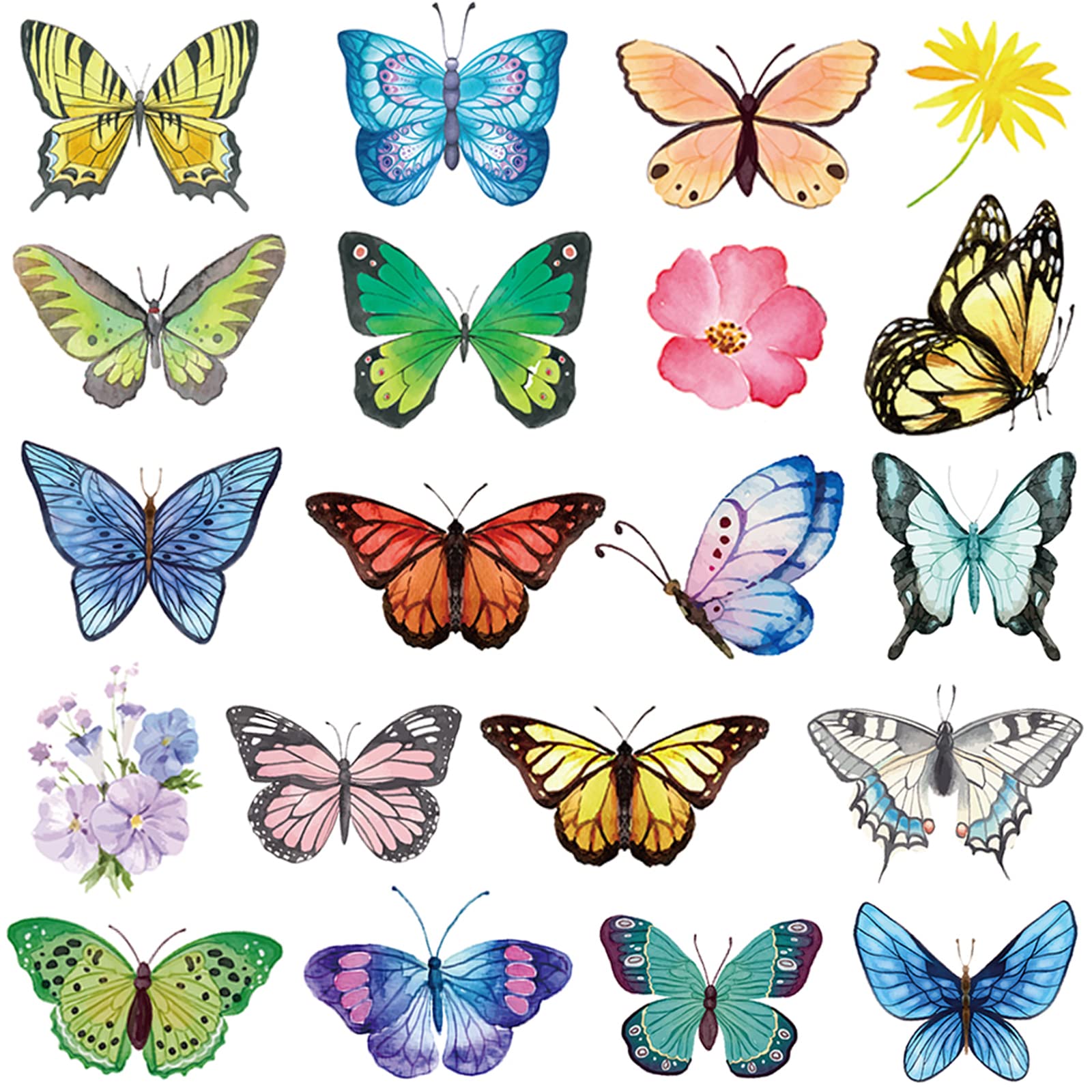 Tazimi 110 Styles Butterfly Temporary Tattoos for Kids Women,Glitter Butterfly Tattoos For Party Favors Gifts Decoration