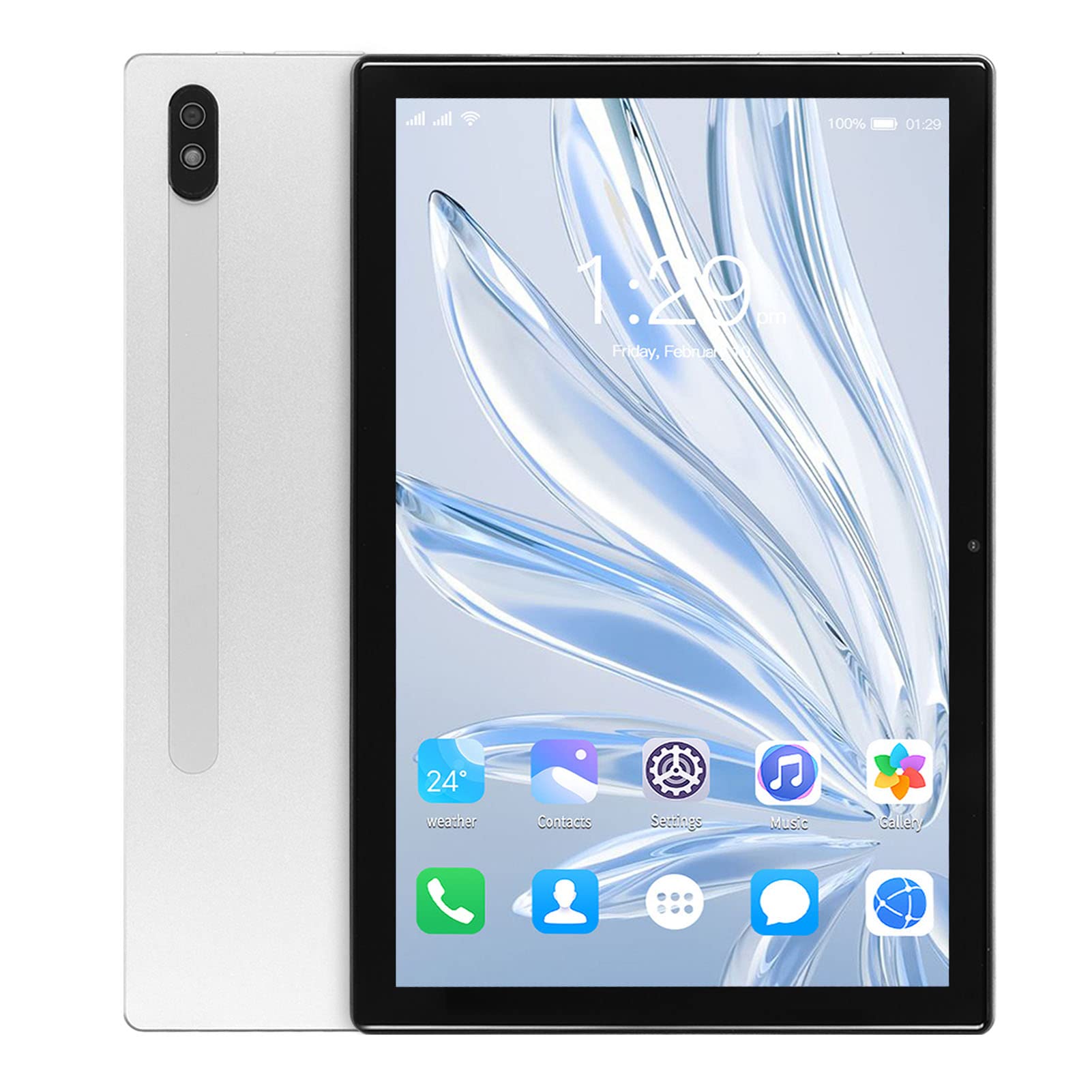 Honio Tablet, 5G WiFi White Fast Charging 100-240V 8 Core CPU 10.1 Inch Tablet 12 (US Plug)