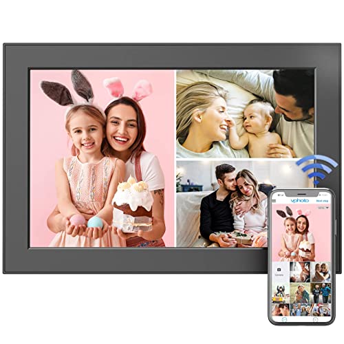 10.1-Inch Digital Photo Frame WiFi Digital Picture Frame - Fullja Photo Album, Full Function, 16GB, 1080P, HD Touch Screen, Instantly Share Photos/Videos via VPhoto APP, Email, Unlimited Could Storage