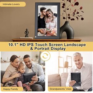 10.1-Inch Digital Photo Frame WiFi Digital Picture Frame - Fullja Photo Album, Full Function, 16GB, 1080P, HD Touch Screen, Instantly Share Photos/Videos via VPhoto APP, Email, Unlimited Could Storage