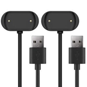 tusita charger compatible with amazfit gtr 4, gtr 3, gtr 3 pro, gts 3, gts 4, t-rex 2 (1m,2-pack)