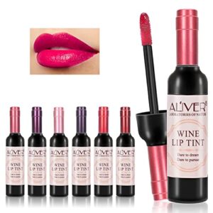 xidore 6 colors wine lip tint,long lasting waterproof lip tint set,wine lipstick matte , lip stain lip gloss for girlfriends, mom,wife,women