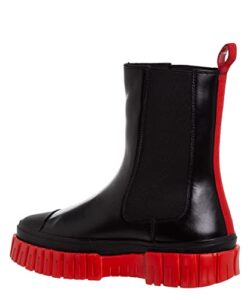love moschino women ankle boots black - red 7 us