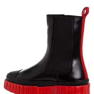 Love Moschino women ankle boots black - red 7 US