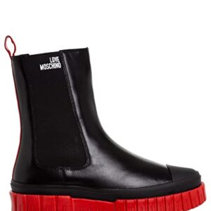 Love Moschino women ankle boots black - red 7 US