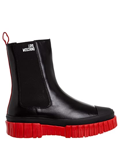 Love Moschino women ankle boots black - red 7 US