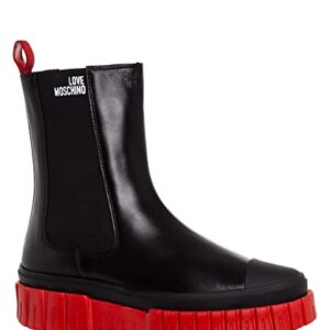 Love Moschino women ankle boots black - red 7 US