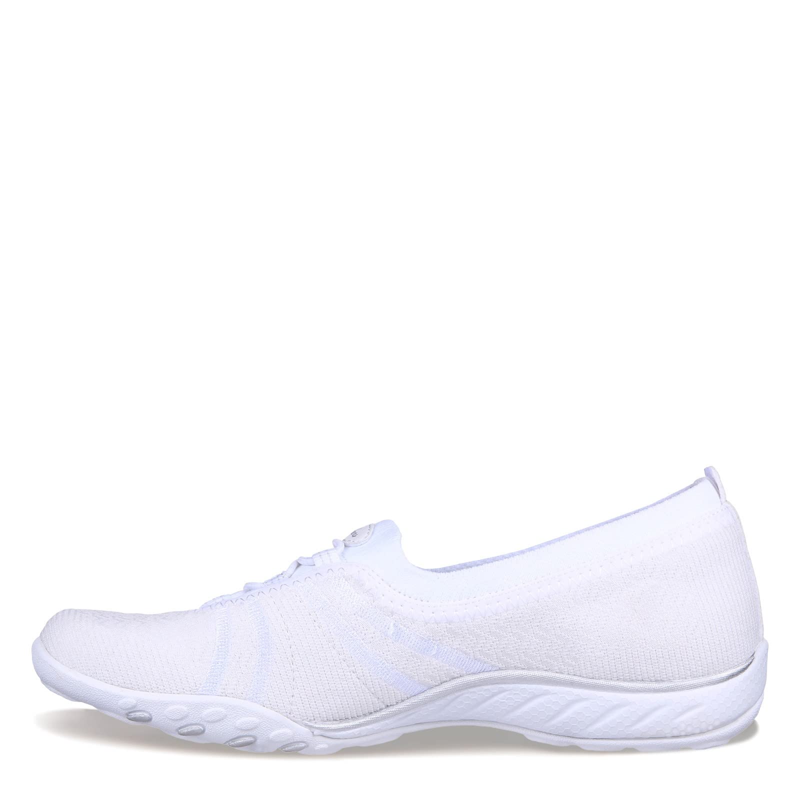 Skechers Women's Breathe Easy-Simple Pleasure Sneaker, White, 6.5