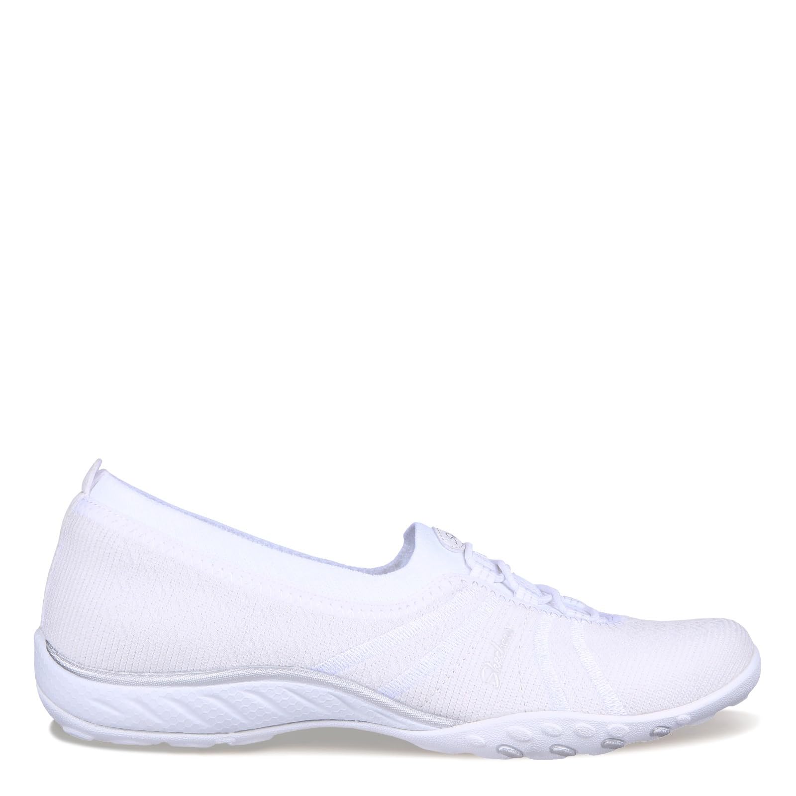 Skechers Women's Breathe Easy-Simple Pleasure Sneaker, White, 6.5