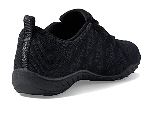 Skechers Women's Breathe Easy-Infi Knity Sneaker, Black, 7