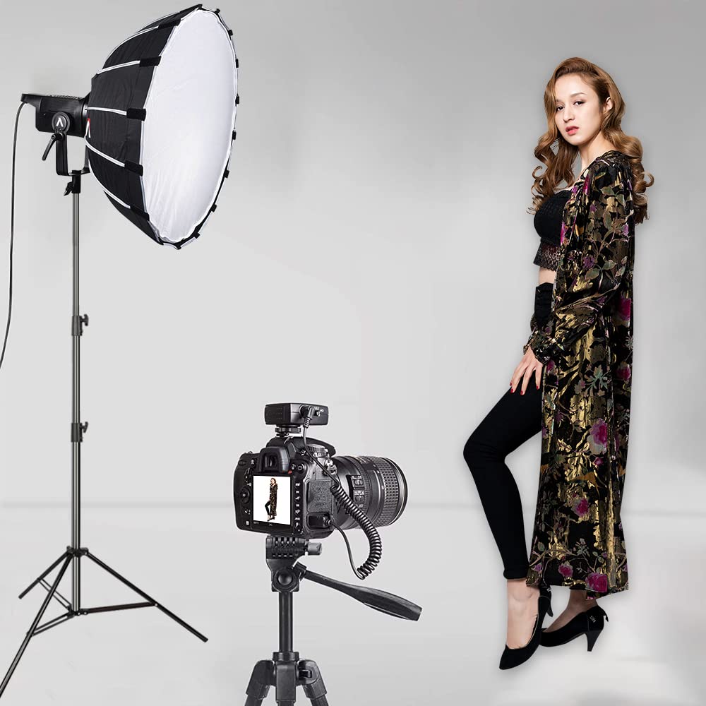 Aluminum Alloy Light Stand 9.5 Feet/2.8m Adjustable Spring Cushioned Photography Tripod Stands for Photo Studio Speedlight Flashes, Ring Light, Photographic Equipments Thickening Flash Stand, 2 Pack