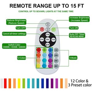 Diomart 48 LED Under Cabinet Lighting Wireless, 15 Colors Changeable Rechargeable RGB Under Cabinet Lights Remote Control Under Counter Lights Mini Night Light Bar for Indoor Display Shelf, 4 Pack