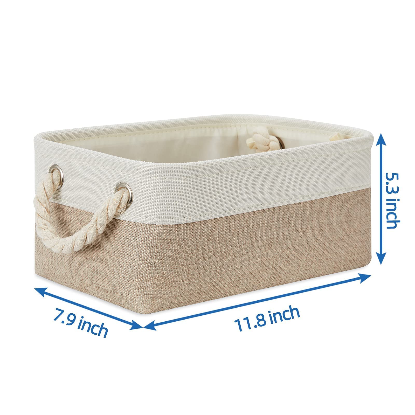 Temary Storage Baskets 13 Inch Fabric Storage Cubes Set of 6 Storage Baskets for Shelves Closet Baskets for Storage with Handles, Cloth Organizer Bins for Home, Office