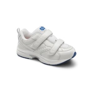 dr. comfort spirit x women's double depth walking shoes-comfortable shoes for women-lightweight and strong velcro closure - white 7 wide (c/d)