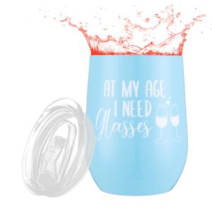 ayana dreams funny wine coffee tumbler - fun birthday christmas gifts for women mom aunt female best friend sister her wife daughter co-worker stainless steel (mint/teal)12 oz.