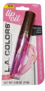 1 0.16oz. (4.5g) l.a.colors lip oil infused with gold ultra moisturising formula - sweetie cblc817