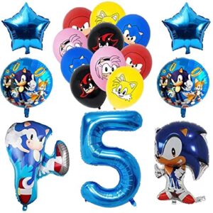 birthday balloons, party supplies boy 5th birthday balloon decoration (17pcs)