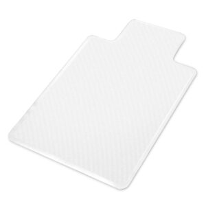 workonit 45" x 53" office desk chair floor mat with lip for hardwood floors, clear