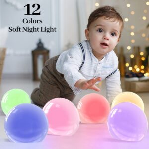 Meditation White Noise Sound Machine with 30 Soothing Sounds 12 Colors Night Light 10 Brightness Levels 32-Level Volume Control 4 Timers and Memory Function Sleep Machine for Baby Kids Adults (White)