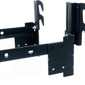 ruiru bro 2Pcs #711 Bolt-On to Hook-On Bed Frame Conversion Brackets for Headboard or Footboard,Bed Hook Adapter kit with Hardware, Hook on Bed Rails Brackets(Black)