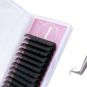 allove eyelash extension cashmere super easy fan volume lash extensions 0.05mm d curl 15-20mm mixed tray rapid blooming volume lashes self fanning lash extension supplies